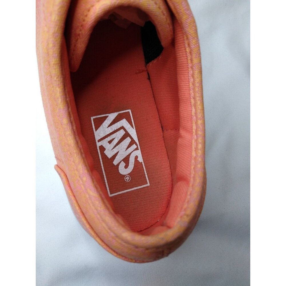 VANS Atwood Womens Sz 8 Low Coral White Henna Print Canvas Sneakers Shoes - Picture 7 of 9